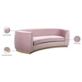 thumbnail image 5 of Meridian Furniture Julian Contemporary Velvet Sofa in Pink, 5 of 8