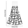thumbnail image 2 of Haosy 2 Pack Kitchen Wash Cloths with Hanging Loops Absorbent Absorbent Quick Drying Hand Towels, Line Maze, 2 of 7