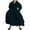 Navy, variant on Elegant Women Plus Size Maxi Shirt Dress Long Sleeve Button Smocked Waist Loose Swing Long Dress with Pockets