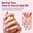 thumbnail image 4 of Gellen French Tips Press on Nails - 150 Pcs Pink Long Square, Salon Acrylic Press on Nails Soft Gel Nail Tips, 15 Sizes Fake Nails 3 in 1 Pre-french French Tips Full Cover Tips for Nail Art, 4 of 9
