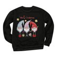 thumbnail image 4 of Pompotops Automne et Hiver Femmes Chandail Imprimé de Noël Col Rond Manches Longues Blouse Unie Hauts Chandails en Molleton, 4 of 5