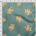 thumbnail image 4 of oneOone Cotton Cambric Dusty Teal Green Fabric Florals Sewing Craft Projects Fabric Prints By Yard 56 Inch Wide, 4 of 4