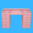 thumbnail image 6 of Impressions Vanity SlayStation 2.0 Tabletop with Crystal knob Drawer Units Bundle (Light Pink), 6 of 6
