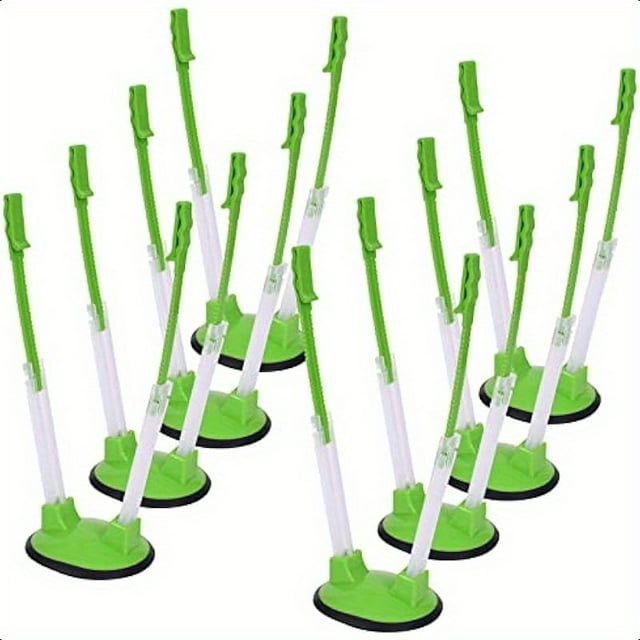 EASTIN 8 Pcs Pinces de Support en Acier Inoxydable pour Sacs Amples - Supports de Sacs de Préparation de Repas et de Rangement d'Aliments Mains Libres avec Poignées en Caoutchouc Vert Sécurisent les Sacs pour Congélateur et Ziploc pour une Organisation de Cuisine Sans Déversement zz