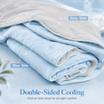 thumbnail image 5 of SORMAG Cooling Comforter King Size Cooling Blankets for Hot Sleepers Summer Bed Comforter Quilt Double-Sided Cool Design,Soft Lightweight Silk Smooth (Blue & Grey, King (104"x90")), 5 of 9