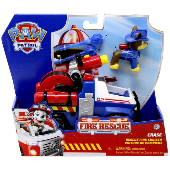 Paw Patrol Fire Rescue Chase Rescue Fire Cruiser Vehicle & Figure