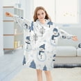 thumbnail image 5 of FORMRS Wearable Blanket Hoodie with Sleeves for Kids Cozy Flannel Sweatshirt, Cartoon Snowmen, 5 of 7