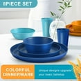 thumbnail image 3 of 40-Piece Kitchen Plastic Dinnerware Set，Modern Dish Set for Apartment Essentials, Travel, Camping& RV, Picnic & Home Party, Reusable Plates Kids Plates and Bowls with Cutlery Set, Grey, 3 of 4