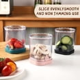 thumbnail image 5 of Precio reducido por tiempo limitado!Cortadoras rápidas de frutas y verduras con placa de empuje Cortadoras de frutas Taza Cortadoras de huevos Cortador, 5 of 5