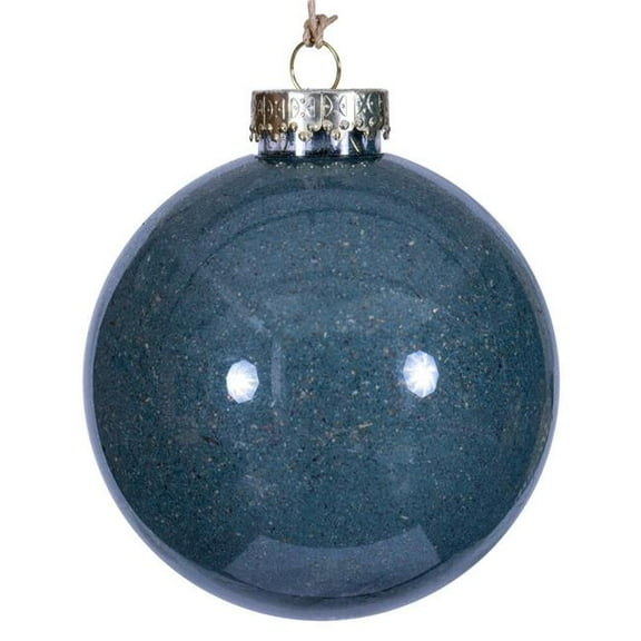 Vickerman RV231702 4 in. Denim Blue Ball Ornament - 3 per Bag