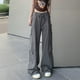 thumbnail image 2 of Gibobby Pantalones deportivos de mujer Pantalones Cargo holgados para mujer, pantalones de chándal de Hip Hop, pantalones de pierna ancha holgados informales(Gris,M), 2 of 5
