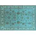 thumbnail image 1 of Ahgly Company Indoor Rectangle Oriental Light Blue Industrial Area Rugs, 2' x 3', 1 of 4