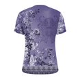 thumbnail image 4 of kytmyeq Women's Summer Fashion Short Sleeve Vintage Floral Printed Button T-Shirt Top, 4 of 6