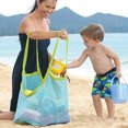 thumbnail image 3 of Christmas Saving Clearance! Sruiluo Mesh Beach Bag Children's Tote Bag Foldable Toy Storage Bag Small Messenger Bag Kids Shell Collecting Bag Market Grocery Picnic Tote, Green B, 3 of 6