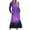 Purple, variant on WXLWZYWL Womens Halloween Dress Plus Size Womens Dresses Fall 2024 Floral Printed Long Dress Long Sleeve Round Neck Sundress