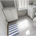 thumbnail image 2 of Garland Rug Beach Stripe Washable Basin Blue/White Bathroom Rug, 21" x 34", 2 of 5
