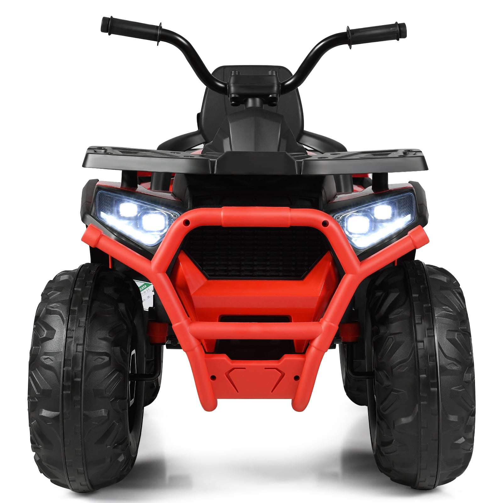12V Electric Kids Ride On Toy ATV Car 4 Wheels Quad Toy Led Lights 2 Speeds Red 
