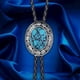 thumbnail image 3 of Bolo Tie para hombres Corbatas occidentales con cordón de cuero de PU Collar con colgante de piedra Corbatas para hombres Decoraciones para el día de San Valentín Adornos Turquesa oscuro Inevent AP004543-05, 3 of 6