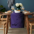 thumbnail image 2 of Halloween Table Runner - 120 Inch Long, Kitchen Dining Table Runner Dresser Scarves, Fall Horror Spooky Bats Gradient Black Purple Farmhouse Decor for Coffee Tables Wedding Party Banquet, 2 of 8
