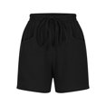 thumbnail image 4 of gbyLJF Sports Shorts for Women Casual High Waisted Drawstring Fashion 2024 Summer Beach Hot Shorts Loose Comfy Black L, 4 of 6