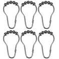 thumbnail image 2 of 12 Piece Set - Black Nickel Heavy Duty Shower Curtain Hooks Rings Rustproof Metal, 2 of 3