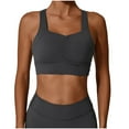 thumbnail image 4 of Oksale Strappy Sports Bras for Women Lightweight Cozy Y Back Yoga Bra Stretch Moisture Workout Racerback Sports Bra 2026 Gray S, 4 of 6