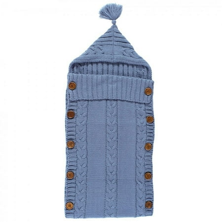 UPC: 0660168199475 | Hudson Baby Infant Boy Knitted Baby Lounge Stroller Wrap Sack Coronet Blue One Size