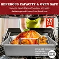 thumbnail image 5 of Coliware 16 Inch Roasting Pan Set, Stainless Steel Turkey Roaster with 6 PCS Tools, Large Deep Lasagna Bakeware, Heavy-Duty & Dishwasher Safe Food Serving Pan, 5 of 12
