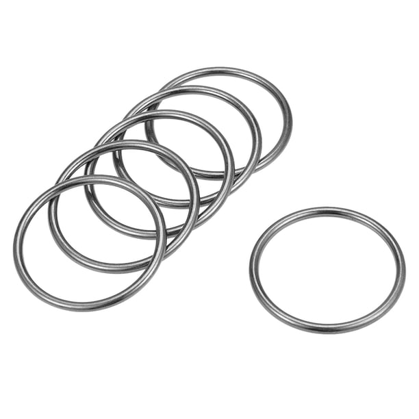 Uxcell 1.57'' O Rings Buckle para bolsas de hardware, cinturones, accesorios de bricolaje de aleación de zinc negro 6 piezas