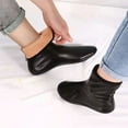 thumbnail image 5 of Waterproof PU Leather Slipper Socks for Women and Men Winter Warm Thick Fleece Lined Thermal Casual Home Carpet Socks, 5 of 9