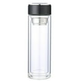 thumbnail image 1 of 320ML High-Borosilicate Glass Water Bottle with Filter Double Layer Resistant Tea Coffee Bottle black, 1 of 9