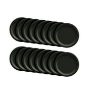 Party City Disposable Paper Plates, 16 Count (Black) - Go Brightly Classic Everyday Small Dessert Paper Plates, 6.75" - Premium Party Supplies