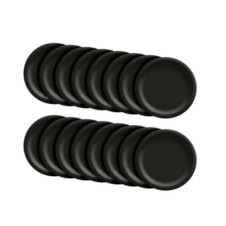 Party City Disposable Paper Plates, 16 Count (Black) - Go Brightly Classic Everyday Small Dessert Paper Plates, 6.75" - Premium Party Supplies