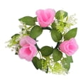 thumbnail image 2 of Centros De Mesa Con Forma De Vela, Elegantes, Ideales Como Regalo, Corona Artificial Para Fiestas Y Hogar, Color Rosa, 2 of 8