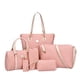 thumbnail image 1 of 6 piezas de bolsos Set Totes Satchels Bag Bolsos de hombro Key Rosado Zulema Bolsos de hombro Cartera de embrague, 1 of 8