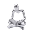 thumbnail image 1 of GUOOL Creative Abstract Thinker Statue Figurine Collectable Decorative Resin Sculpture Argent, 1 of 9