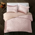 thumbnail image 2 of Grace Living Nataleigh Velvet 2pc Twin/Twin XL Comforter Set, Blush, 2 of 6