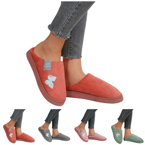 Dakaela Slippers for Women Memory Foam Casual Couple House Shoes Anti Skid Rubber Sole Indoor Outdoor Slip on Slides Green 5.5