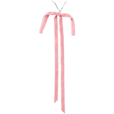 Velvet Hand Tied Bows Light Pink 5/8". 5 Pack