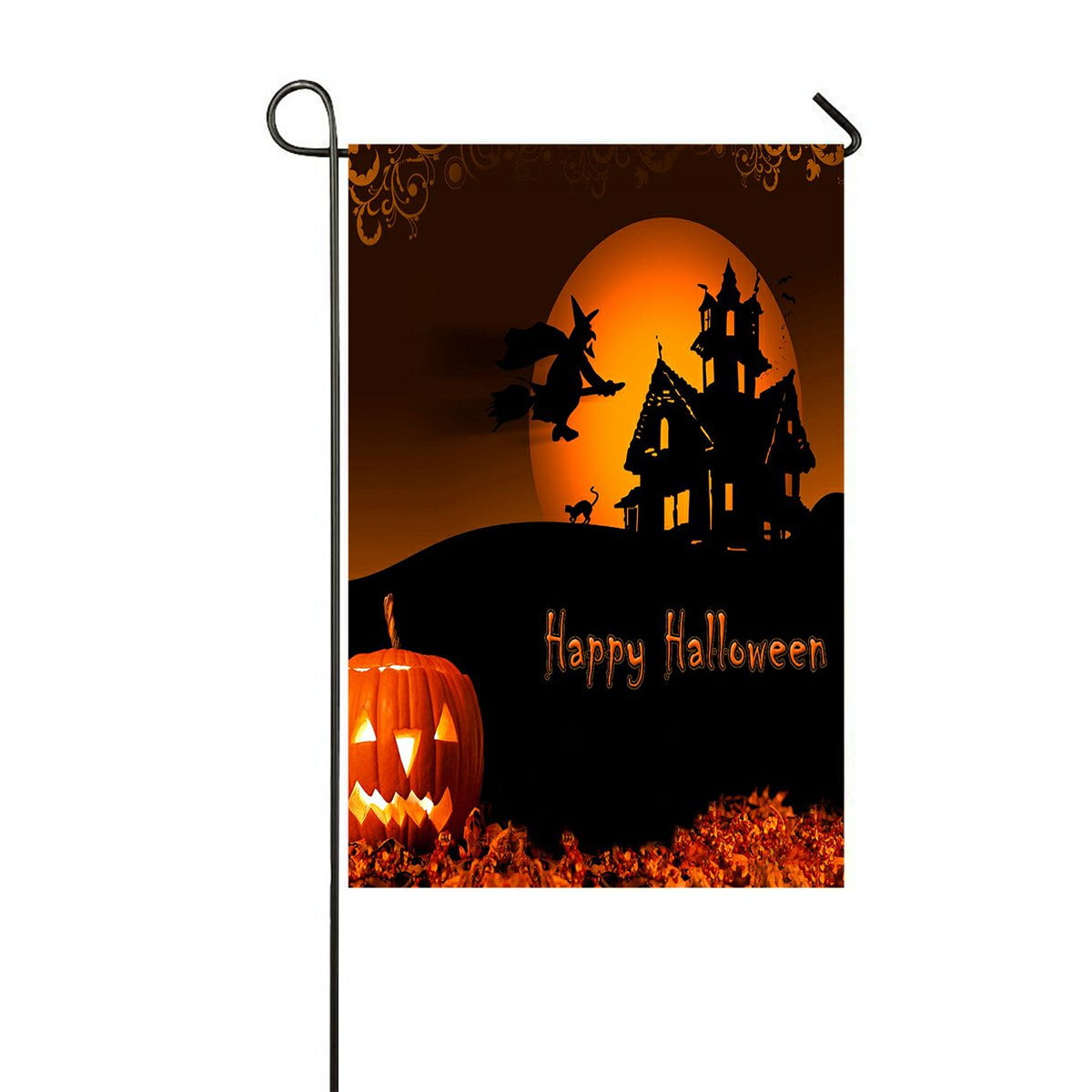 GCKG Halloween Pumpkin Garden Flag Outdoor Flag Yard Decoration 12x18