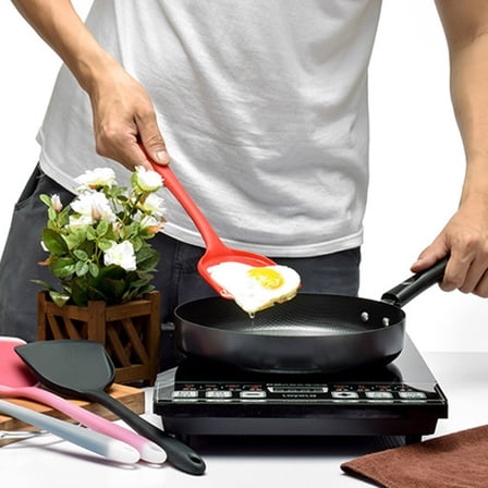 LIFKOME Seamless Silicone Spatula Heat Resistant Long Spatula Turner Nonstick Kitchen Cooking Utensil