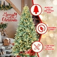 thumbnail image 6 of 9ft Blue Green Tint Christmas Tree - 3268 Tips, 800 LED Lights - Hinged, Foldable Base - Indoor Holiday Decor, 6 of 9