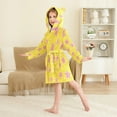 thumbnail image 4 of FORMRS Niños Bathrobe Unisex Hooded Robe Soft Plush Pajamas Sleepwear, Size 2-3T, Big Pink Stars Pattern, 4 of 7
