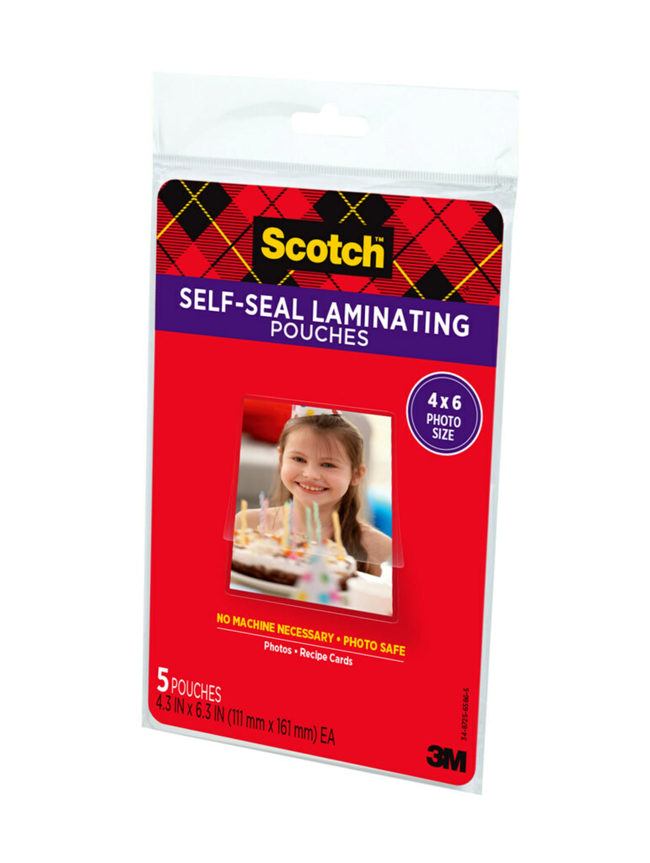 Scotch ™ Self-Sealing Laminating Pouches 4.3 in x 6.3 in, Gloss Finish - image 2 of 8