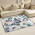 thumbnail image 2 of Coolnut Butterflies Pattern Area Rug Pad - 31 x 20 inch - 100% Light Weight Polyester Fabric for Living - Bedroom, 2 of 6