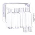 thumbnail image 4 of Juego de 4 botellas de viaje transparentes de 100 ml, adecuadas para artículos de aseo, portátiles, recargables, a prueba de fugas, accesorios de viaje, champú, acondicionador, tónico., 4 of 5
