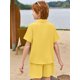 thumbnail image 5 of Camisa y pantalones cortos de playa Haloumoning para niños de 5 a 14 años, 5 of 6