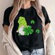 thumbnail image 4 of Puntoco Liquidación de camisetas cortas para mujer Camiseta de manga corta con cuello redondo y estampado informal a la moda para mujer, 4 of 5