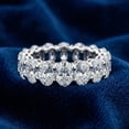 thumbnail image 5 of Pompeii 6 Ct Oval Moissanite Eternity Ring Womens Wedding Band 10k White Gold (,), 5 of 6