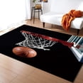 thumbnail image 1 of Modern Sports Basketball Hoop Area Rugs, Basketball Lovers Abstract Printed Carpet, Washable Non-Slip Breathable Durable Portable for Living Room Bedroom Study Dining Room Office,4x6ft, 1 of 6